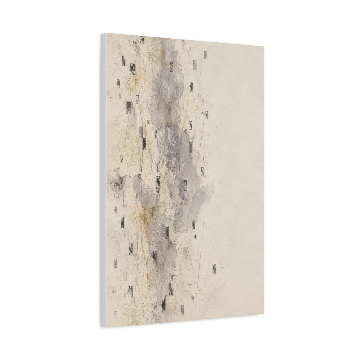 Quiet Static | Neutral Abstract Canvas Art