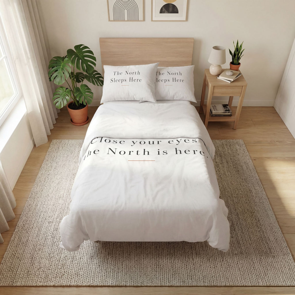 Face of Norway Quilt Cover Set – The North Sleeps Here, 3 Pieces