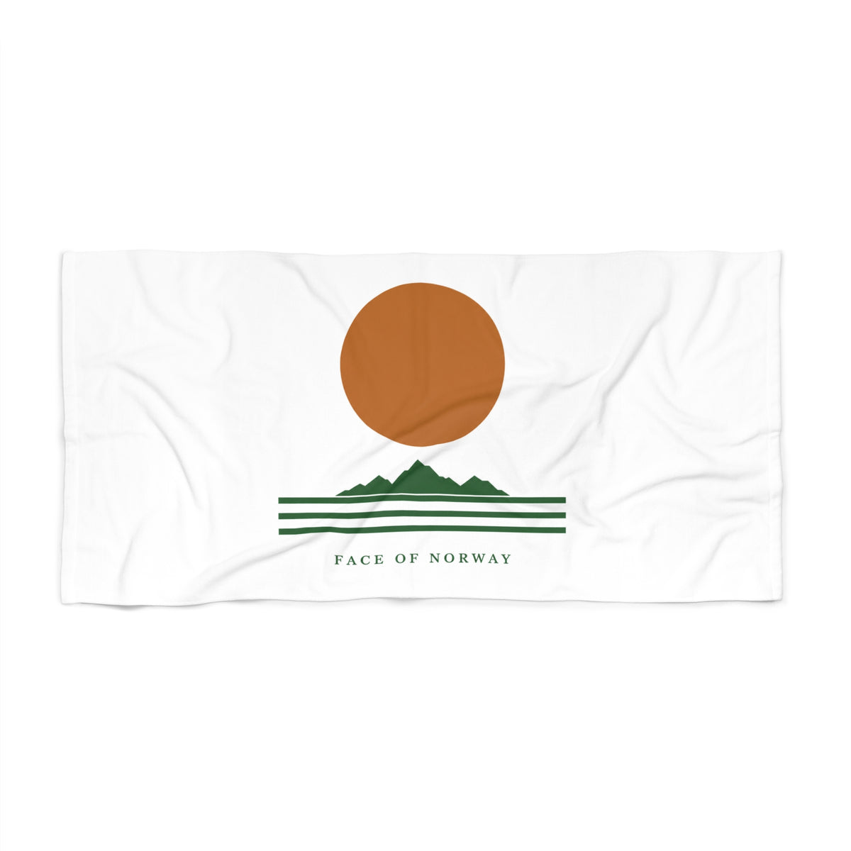 Face of Norway Beach Towel – Copper Sun & Fjord Design
