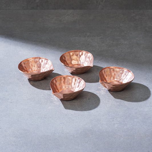Handcrafted Copper Tea Light Set - Nordic Ritual Candles (Set of 2)