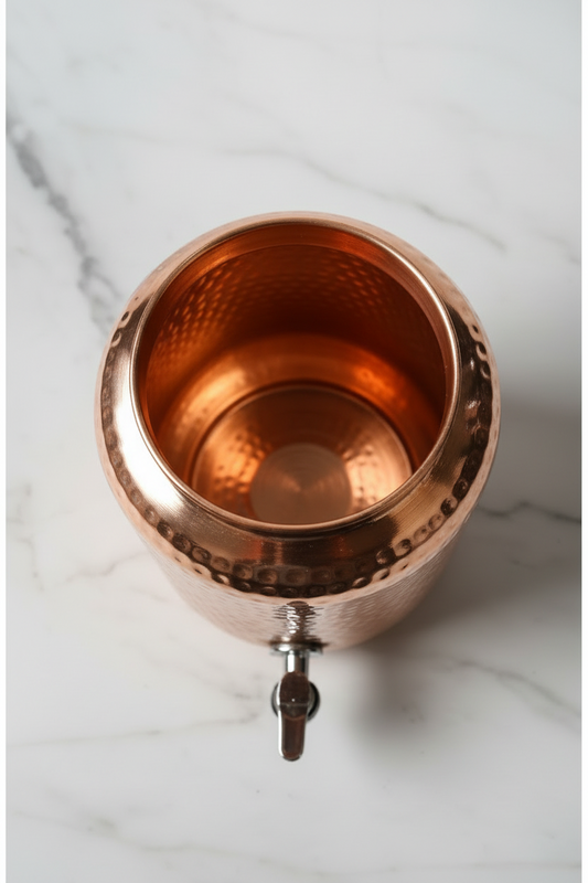 Pure Copper Full-Hammered Water Dispenser (Matka) 5000ML