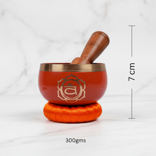 Sacral Chakra Singing Bowl | Handcrafted | Meditation & Energy Healing