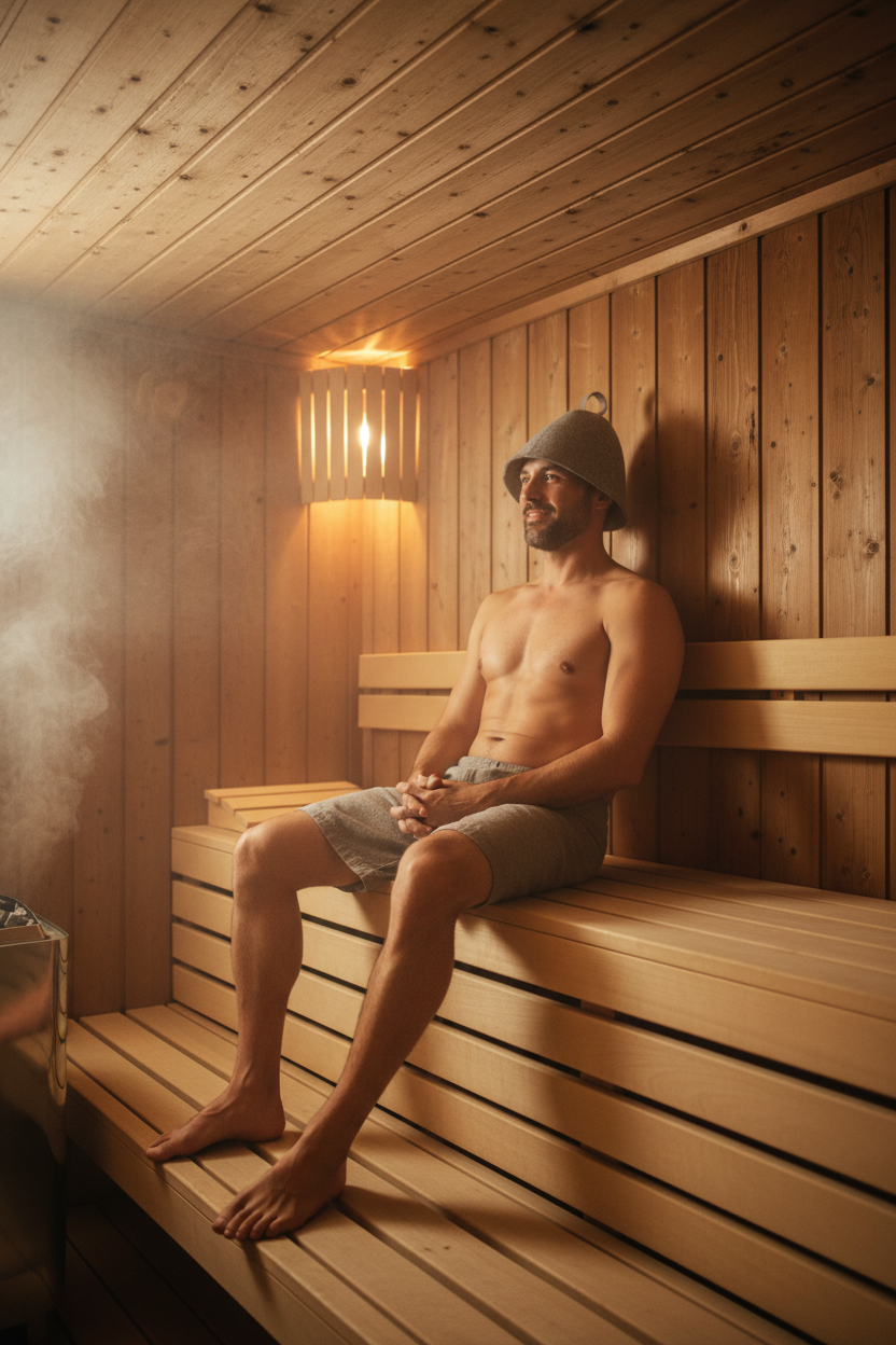 Nordic Sauna Hat — Premium Grey Felt