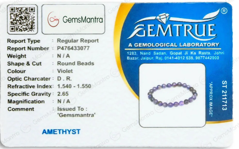 Amethyst Bracelet – Reduce Anxiety, Improve Focus & Balance Emotions | 8mm & 10mm
