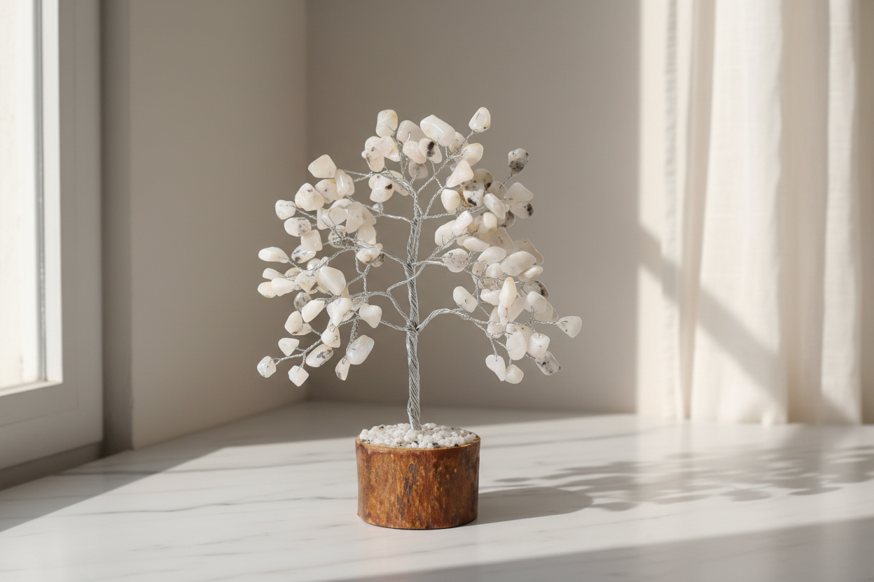 Rainbow Moonstone Crystal Tree — Intuition & Inner Light