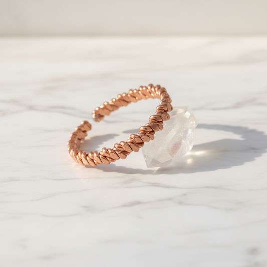 Copper Scale-Link Tensor Bracelet – Custom Frequency + Free Gift Tensor Ring
