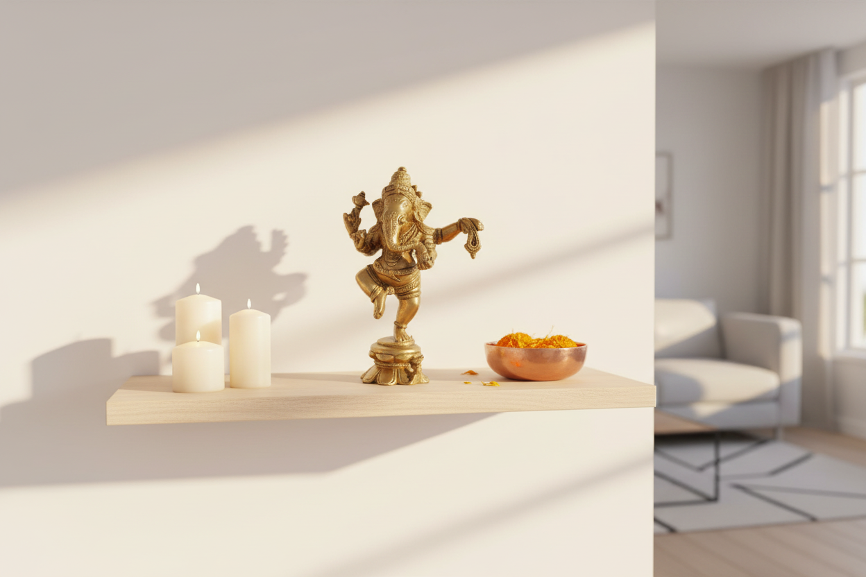 Brass Dancing Ganesha Idol – 6.7" | Handcrafted Spiritual Decor