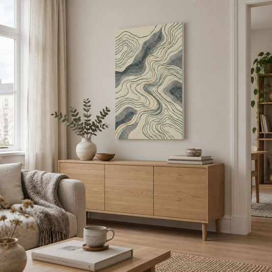 Northern Lines | Nordic Abstract Canvas Art