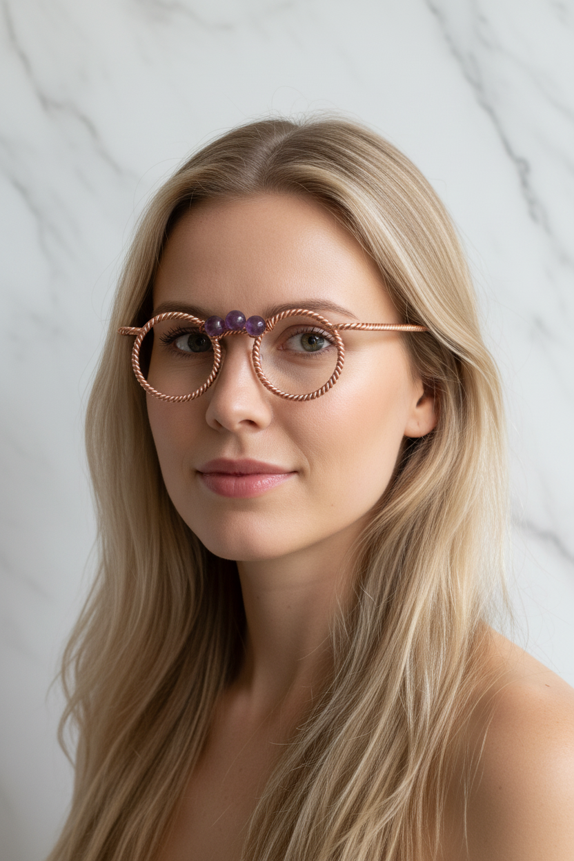 Copper Tensor Energy Glasses | 144-177 MHz Sacred Geometry | EMF Protection | Curated by Face of Norway