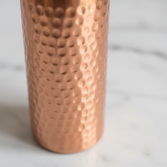 Pure Copper Water Bottle - Hammered Design 1L | Antibacterial & Purifying
