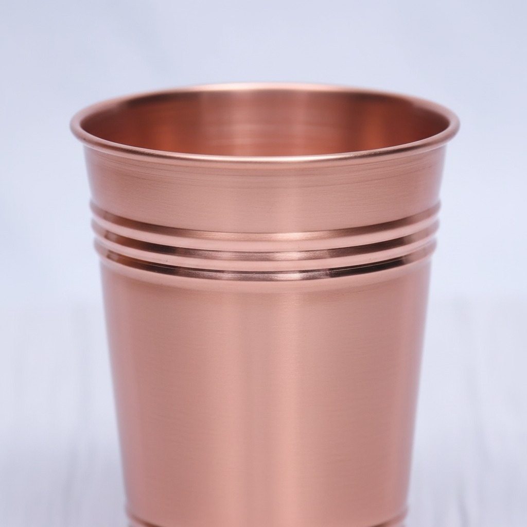 Pure Copper Ring Design Tumbler Glass – Set of 2 | 300ml