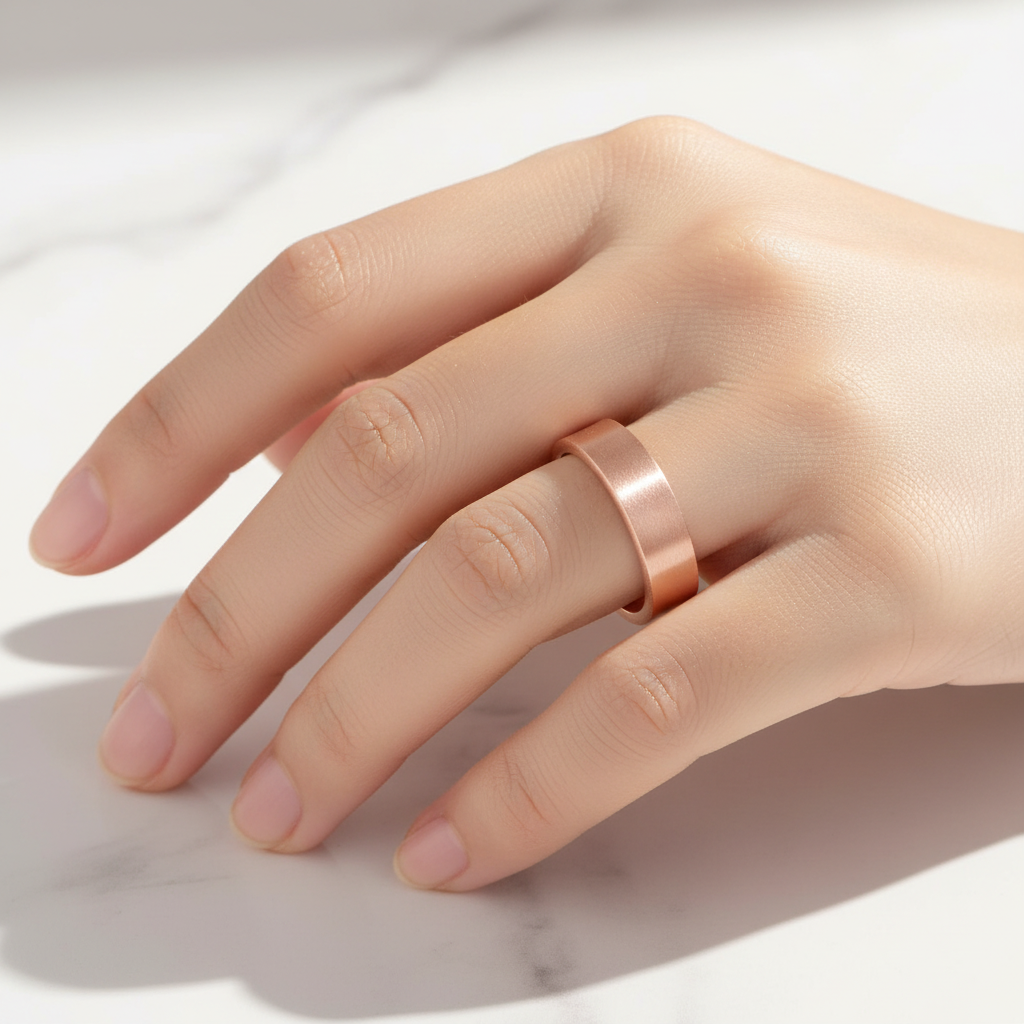 Pure Copper Cuff Ring – Adjustable Healing Jewelry | 100% Copper