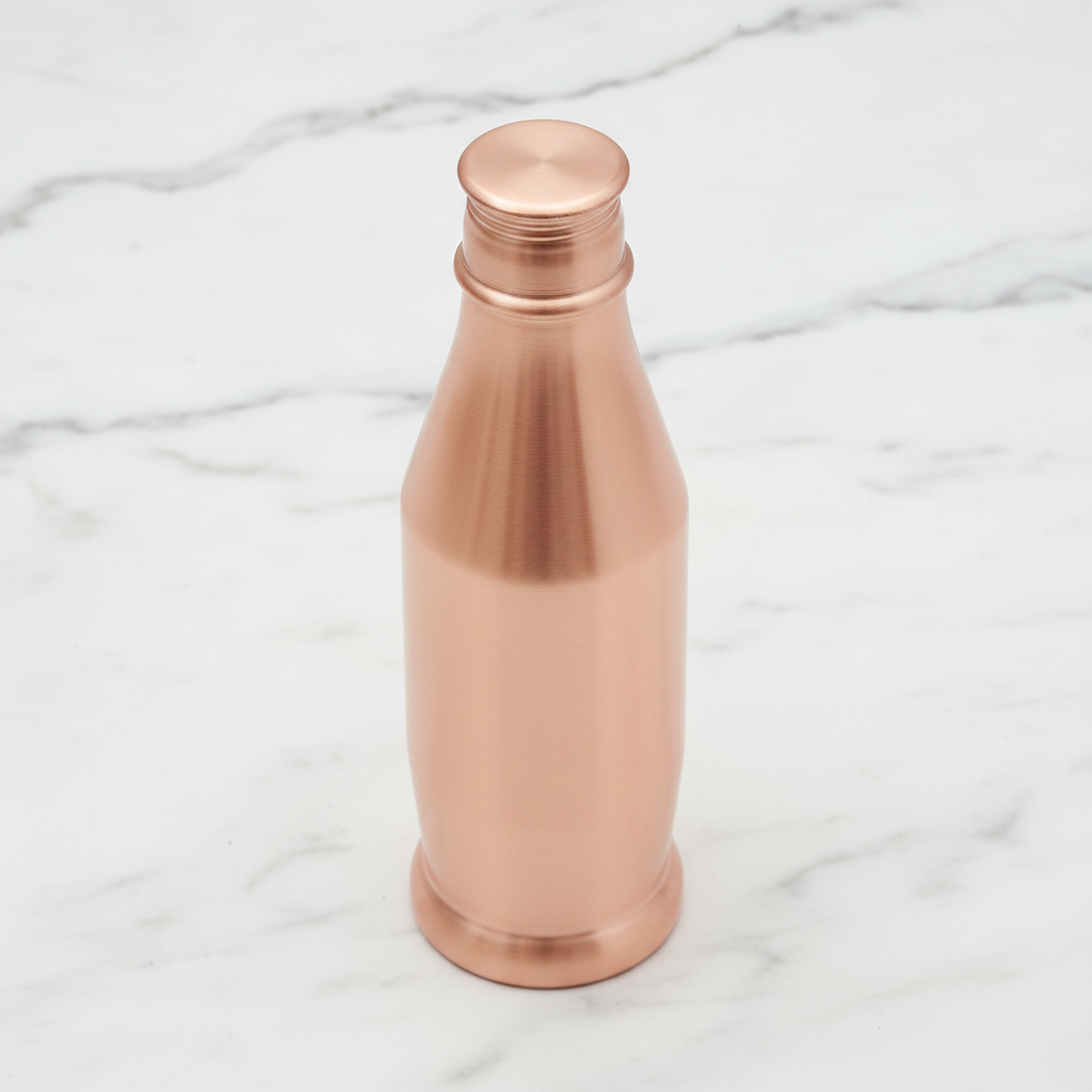 Pure Copper Water Bottle – Plain Elegant Design (1L) | Ayurvedic & Leak-Proof