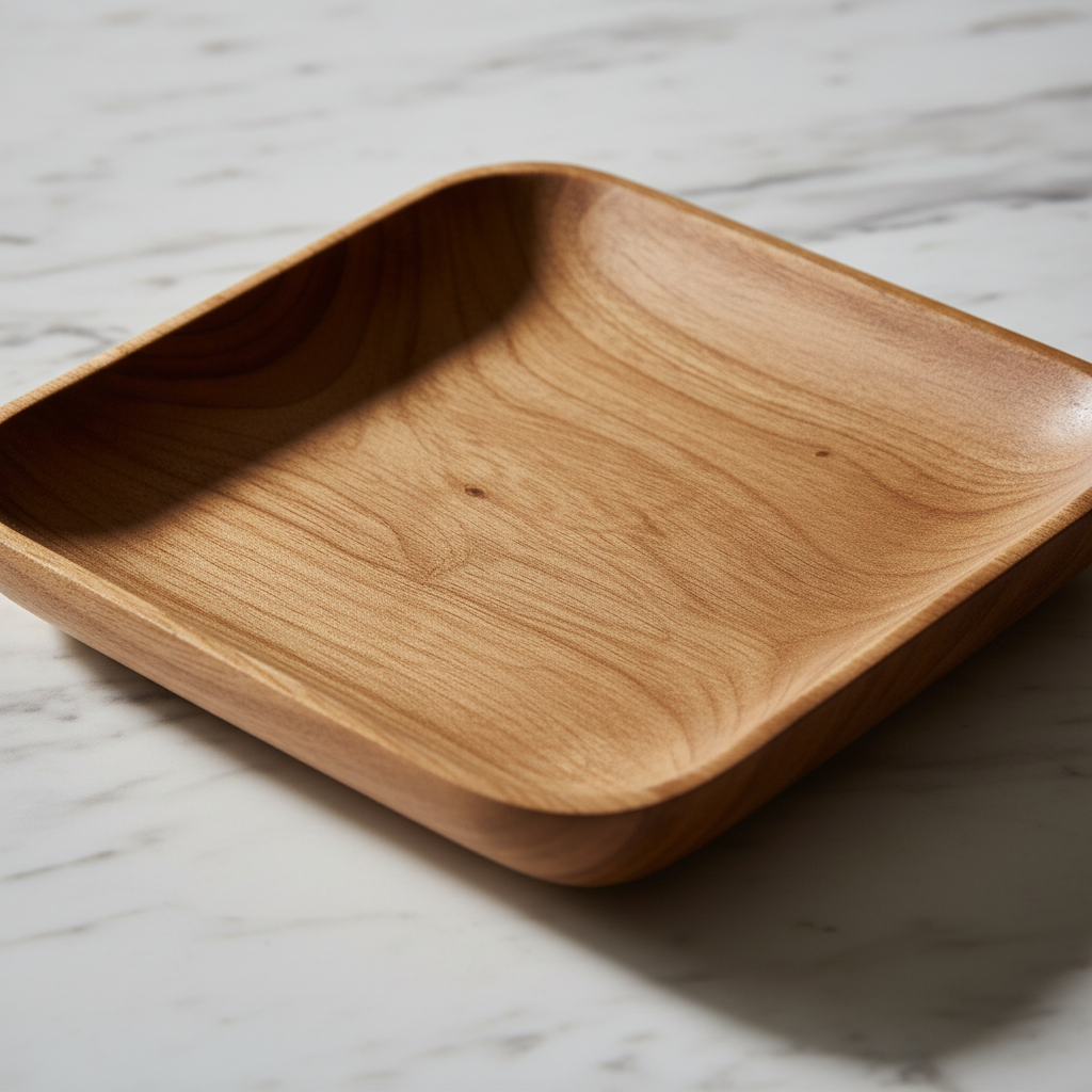 Neem Wood Snack Serving Tray | Handcrafted Antibacterial Serving Plate