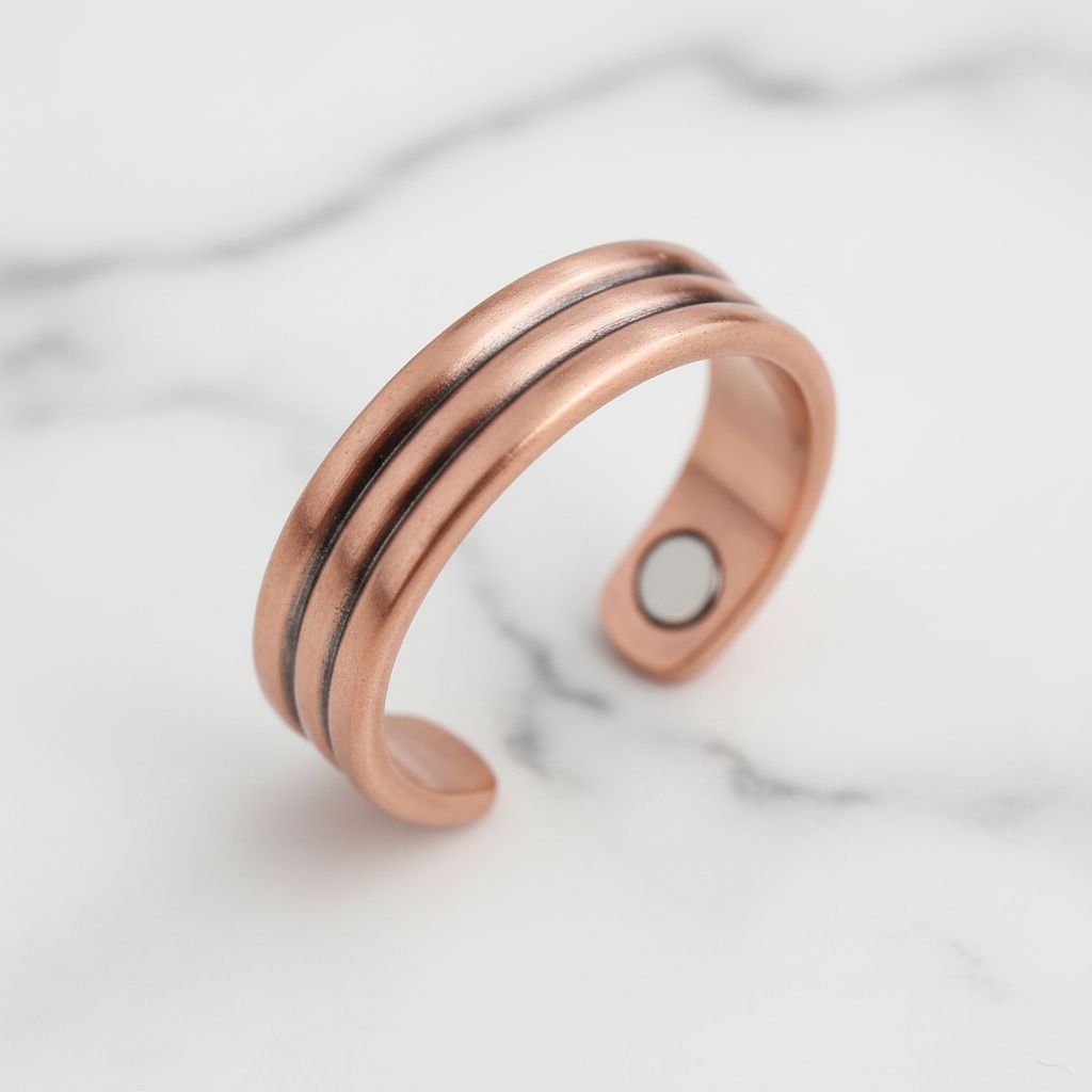 Pure Copper Triple Ridge Open Ring | Joint Pain Relief