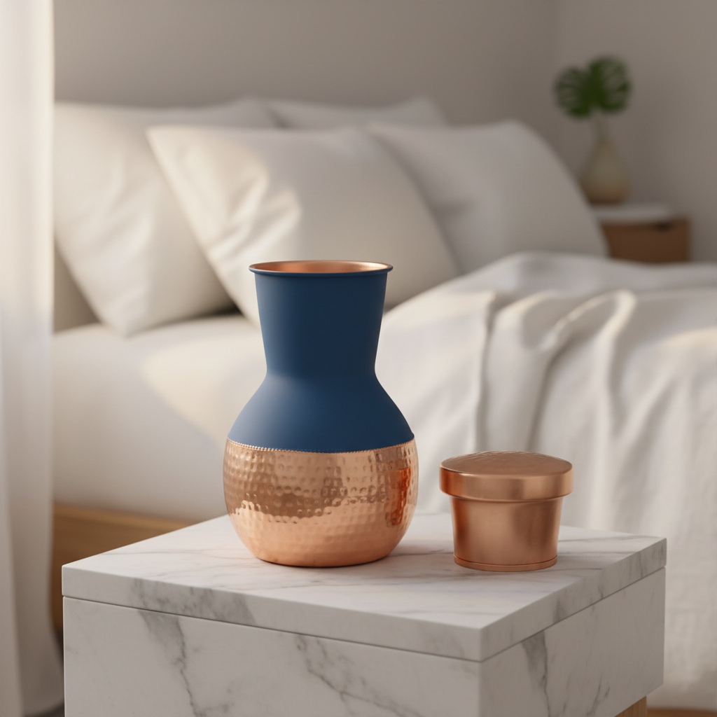 Why a Copper Bedside Water Bottle is the Ultimate Nordic Sleep Ritual