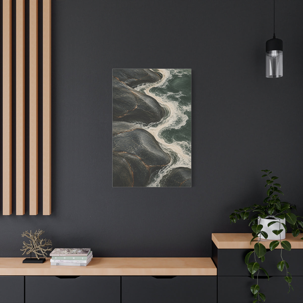 Stone and Tide | Norwegian Coastal Canvas Art