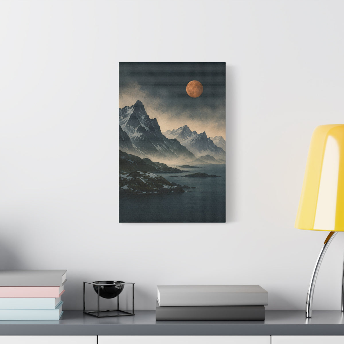 Copper Moon over Lofoten | Norwegian Canvas Art