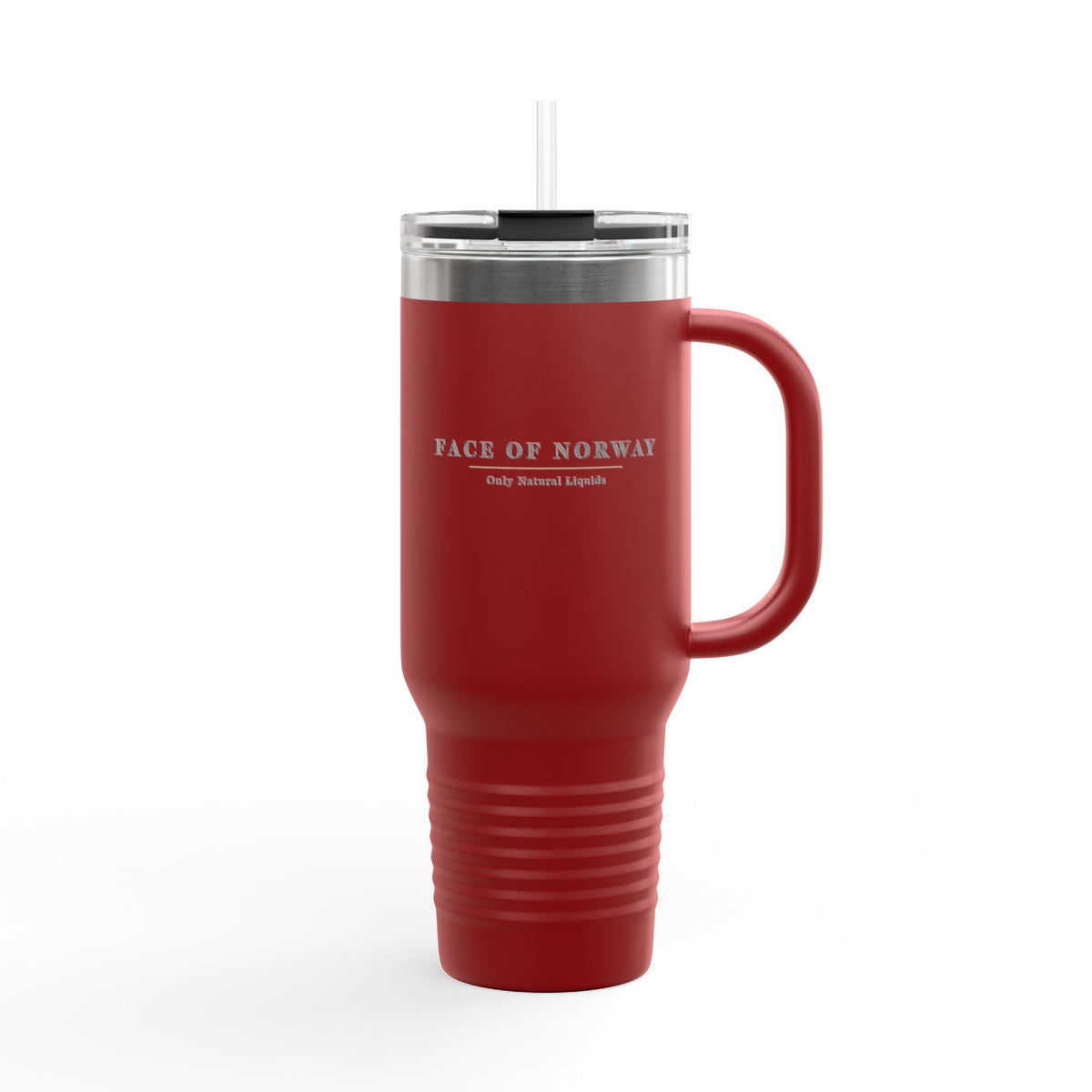 Face of Norway Insulated Travel Mug – 1.18 L Stainless Steel with Straw