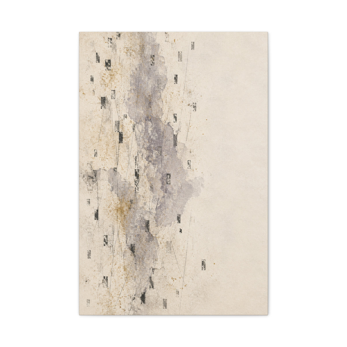 Quiet Static | Neutral Abstract Canvas Art