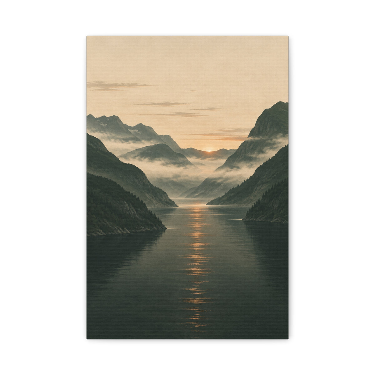Fjord at First Light | Norwegian Canvas Art