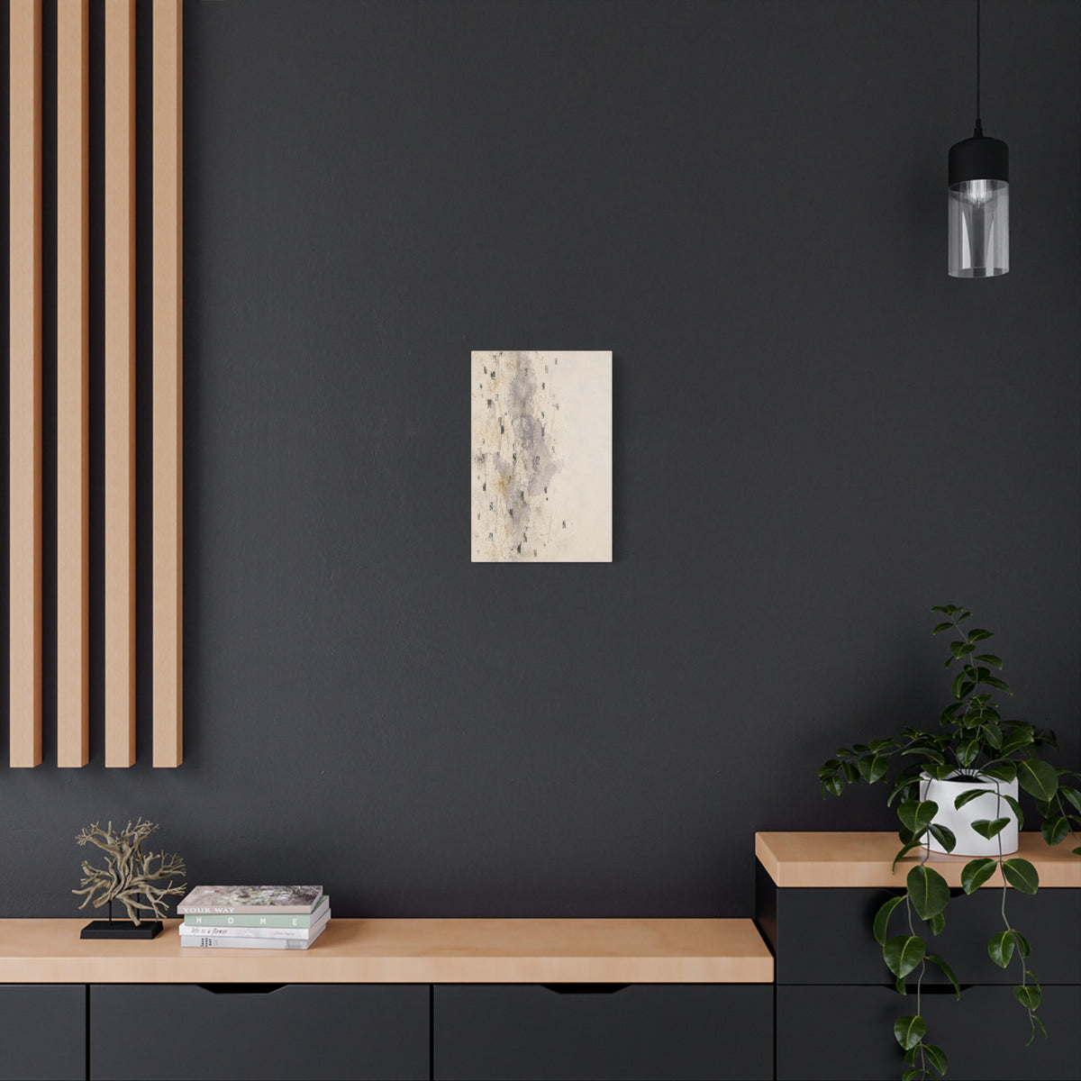 Quiet Static | Neutral Abstract Canvas Art