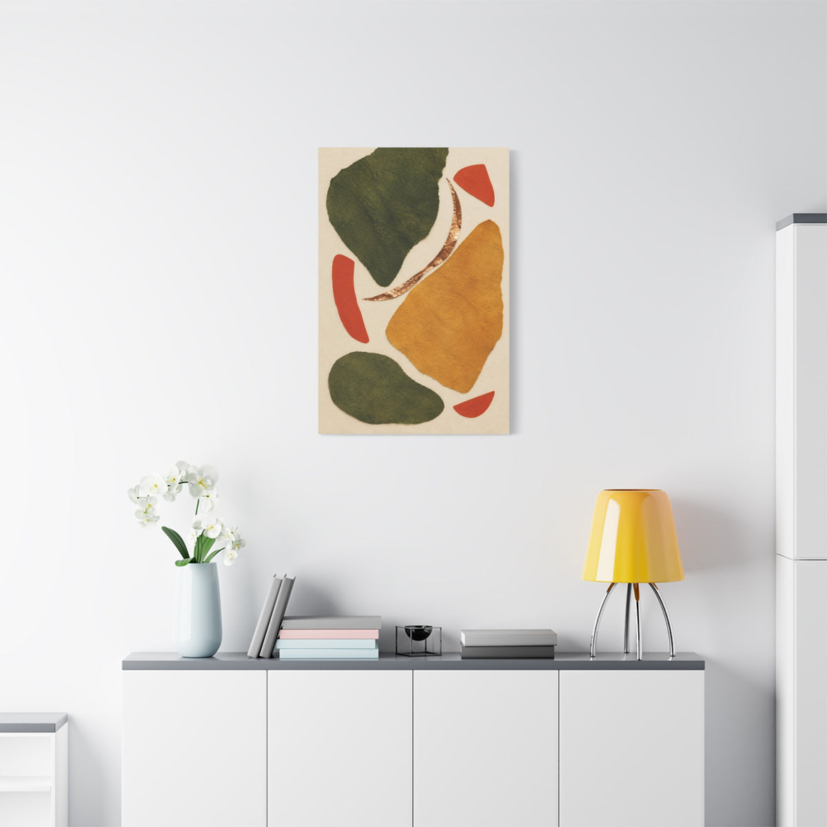 Ember and Moss | Nordic Abstract Canvas Art