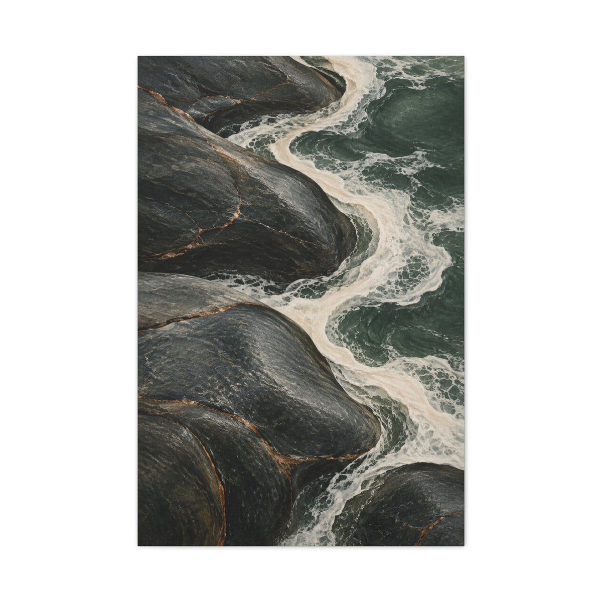 Stone and Tide | Norwegian Coastal Canvas Art