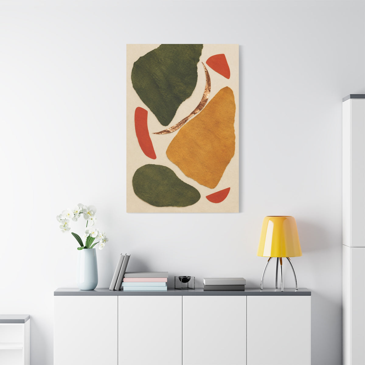 Ember and Moss | Nordic Abstract Canvas Art
