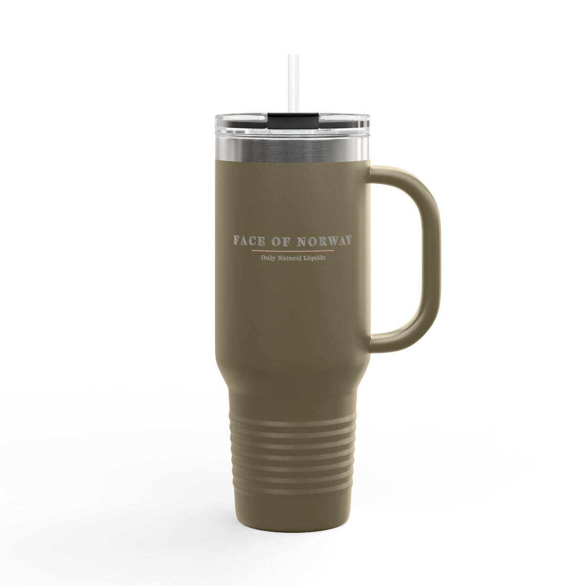 Face of Norway Insulated Travel Mug – 1.18 L Stainless Steel with Straw