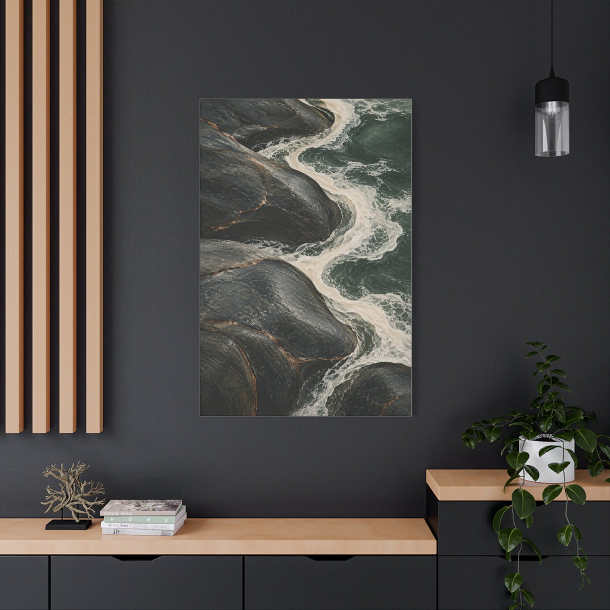 Stone and Tide | Norwegian Coastal Canvas Art