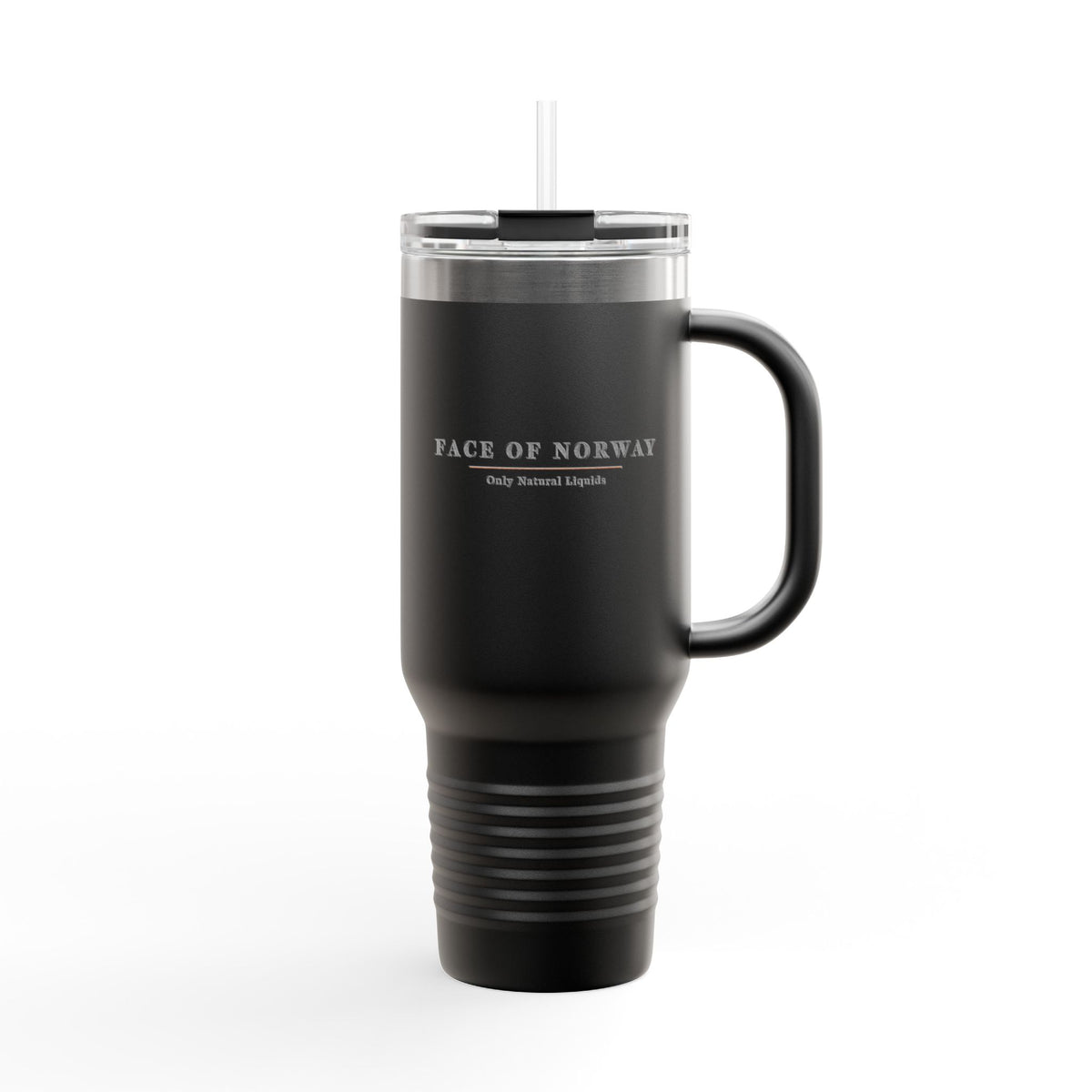 Face of Norway Insulated Travel Mug – 1.18 L Stainless Steel with Straw