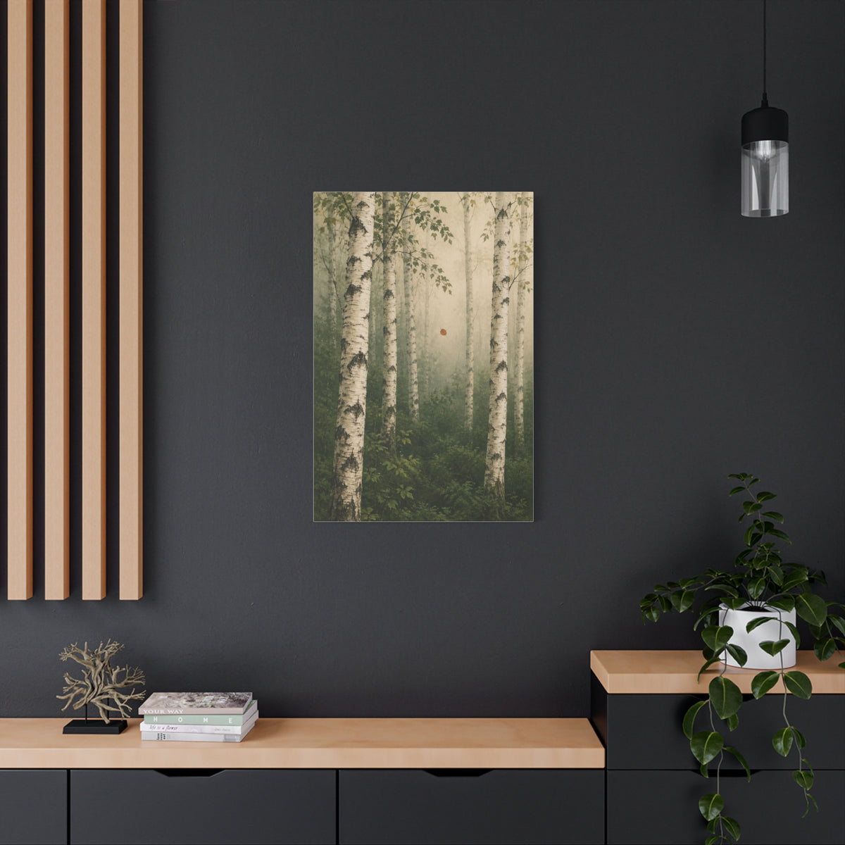 Birch in Still Air | Norwegian Forest Canvas Art