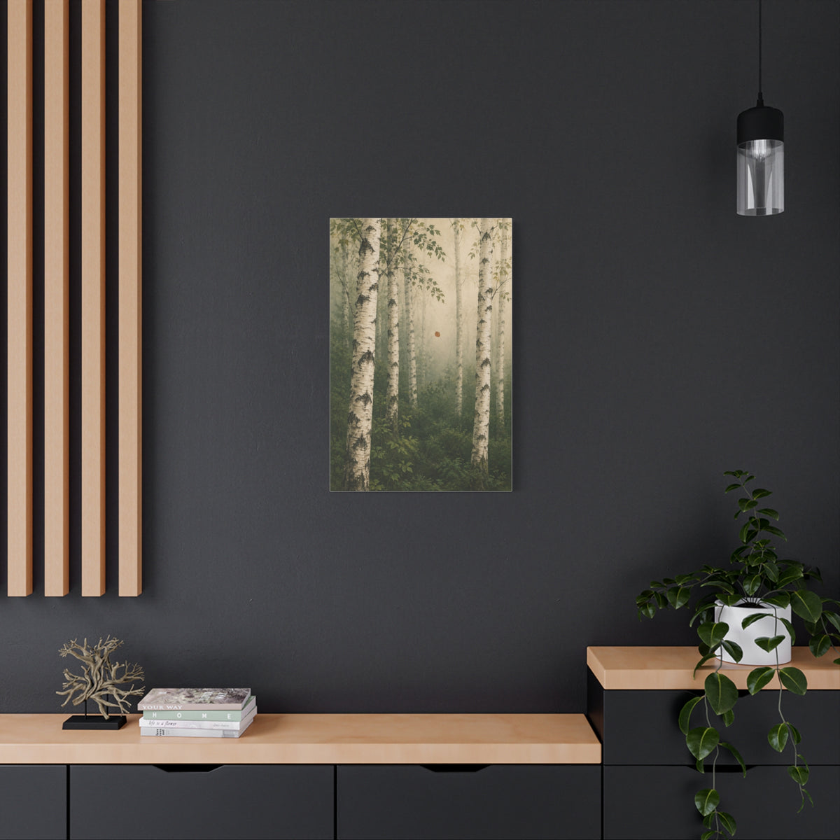 Birch in Still Air | Norwegian Forest Canvas Art