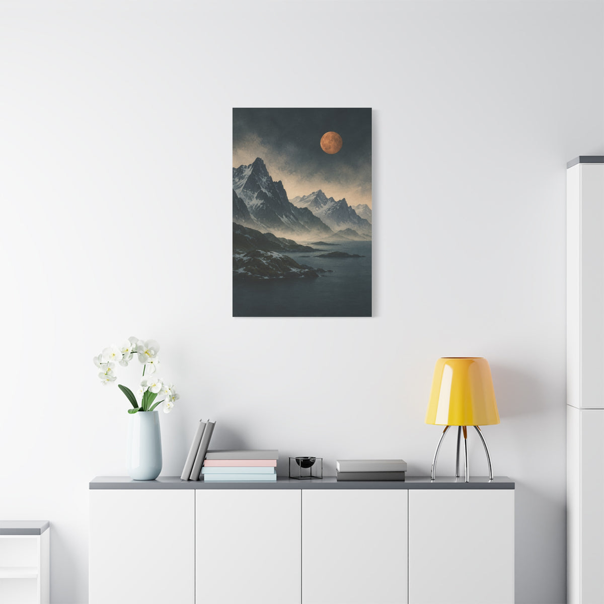 Copper Moon over Lofoten | Norwegian Canvas Art