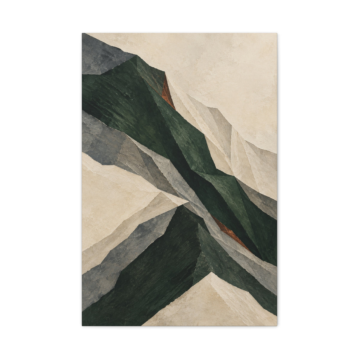 The Mountain Fold | Nordic Abstract Canvas Art