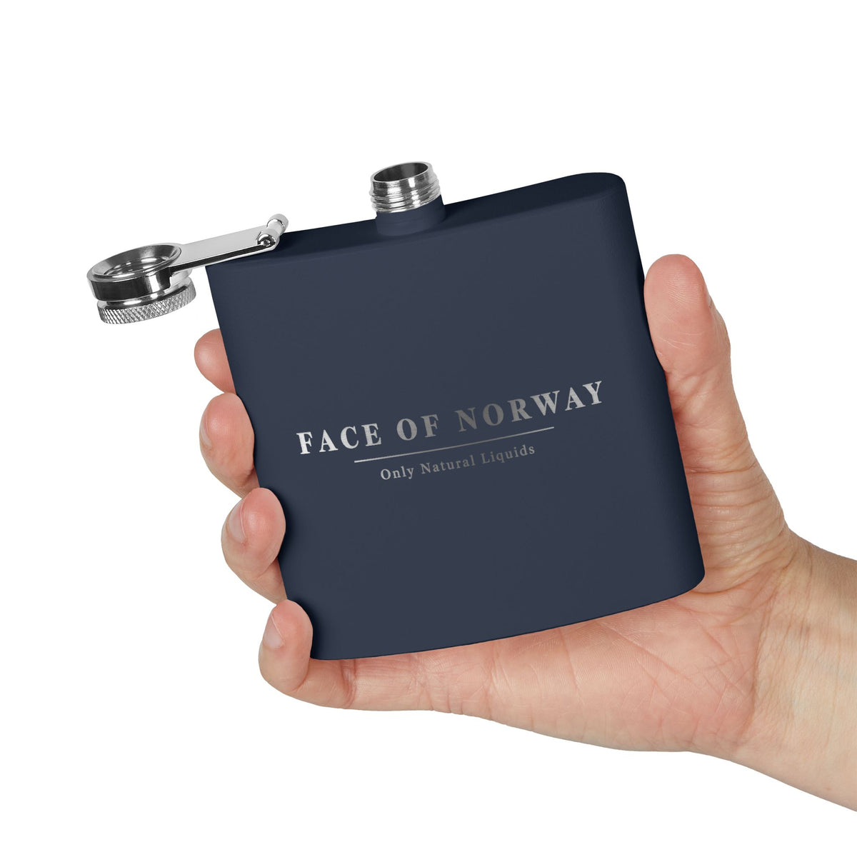 Face of Norway Engraved Hip Flask – 177ml Stainless Steel