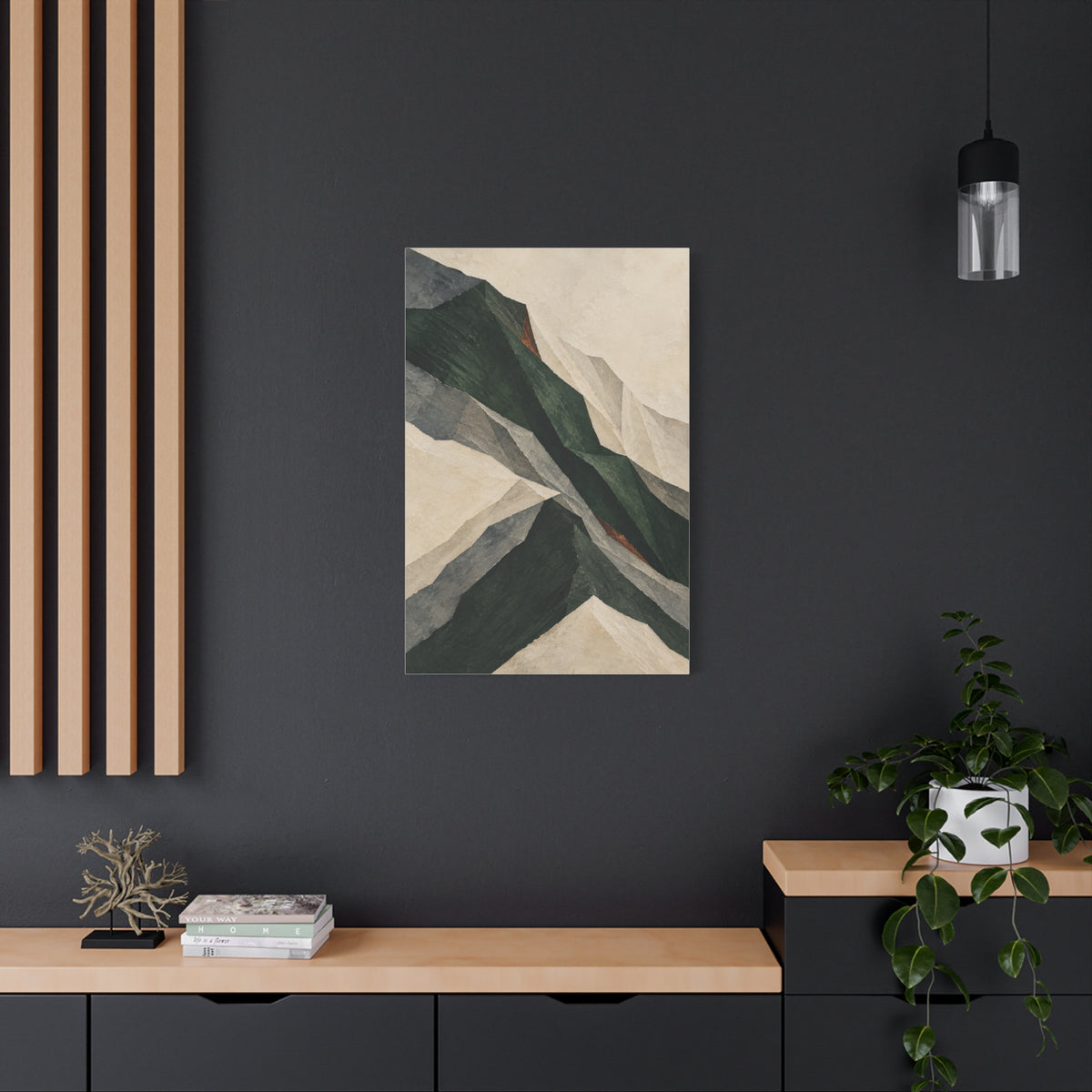 The Mountain Fold | Nordic Abstract Canvas Art