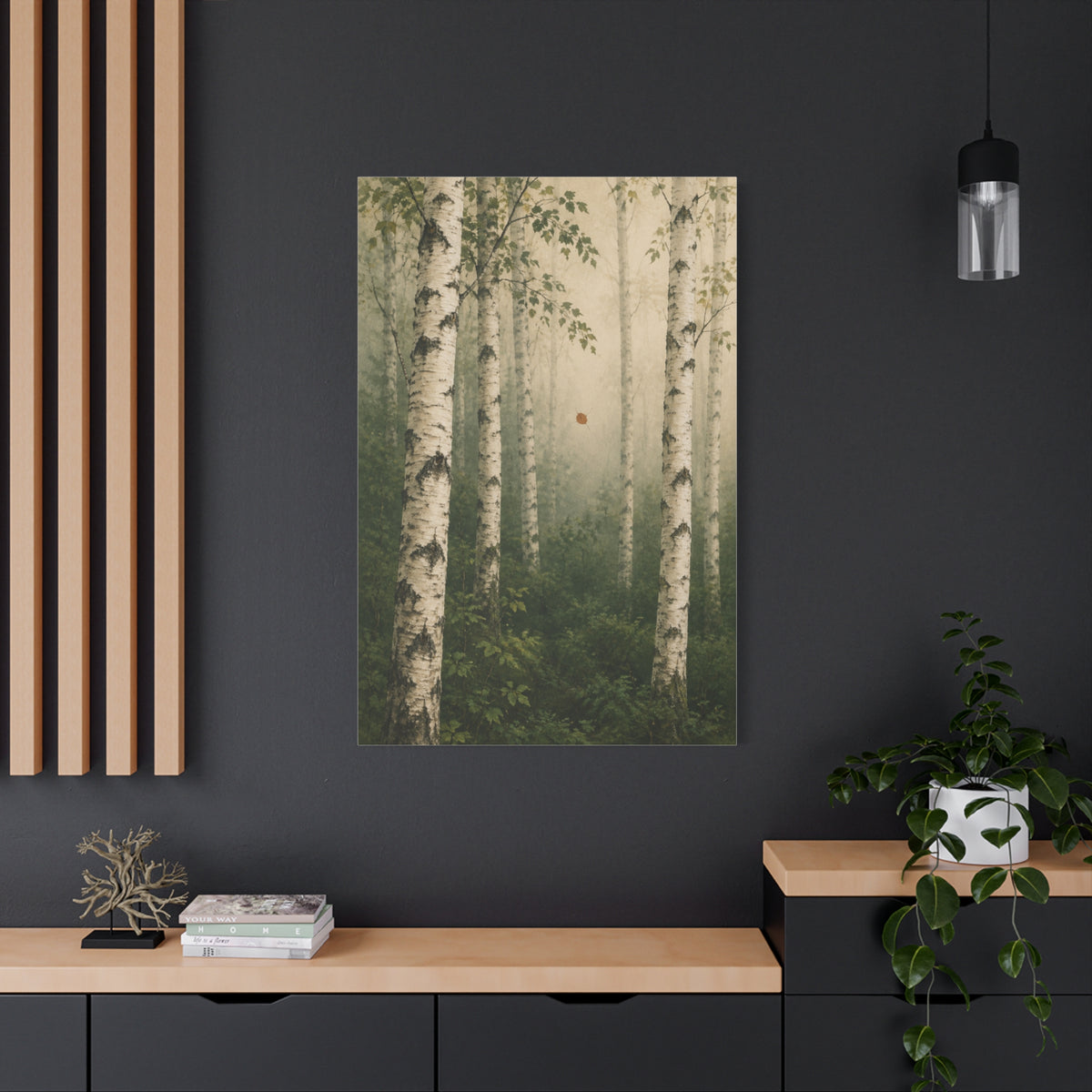 Birch in Still Air | Norwegian Forest Canvas Art