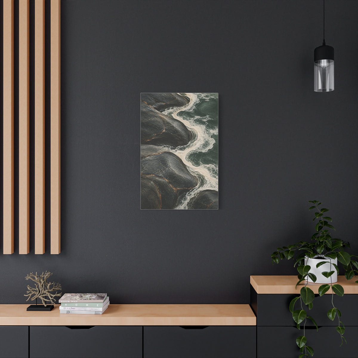 Stone and Tide | Norwegian Coastal Canvas Art
