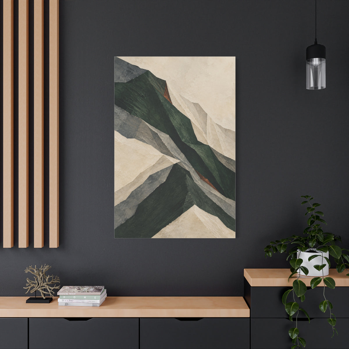The Mountain Fold | Nordic Abstract Canvas Art