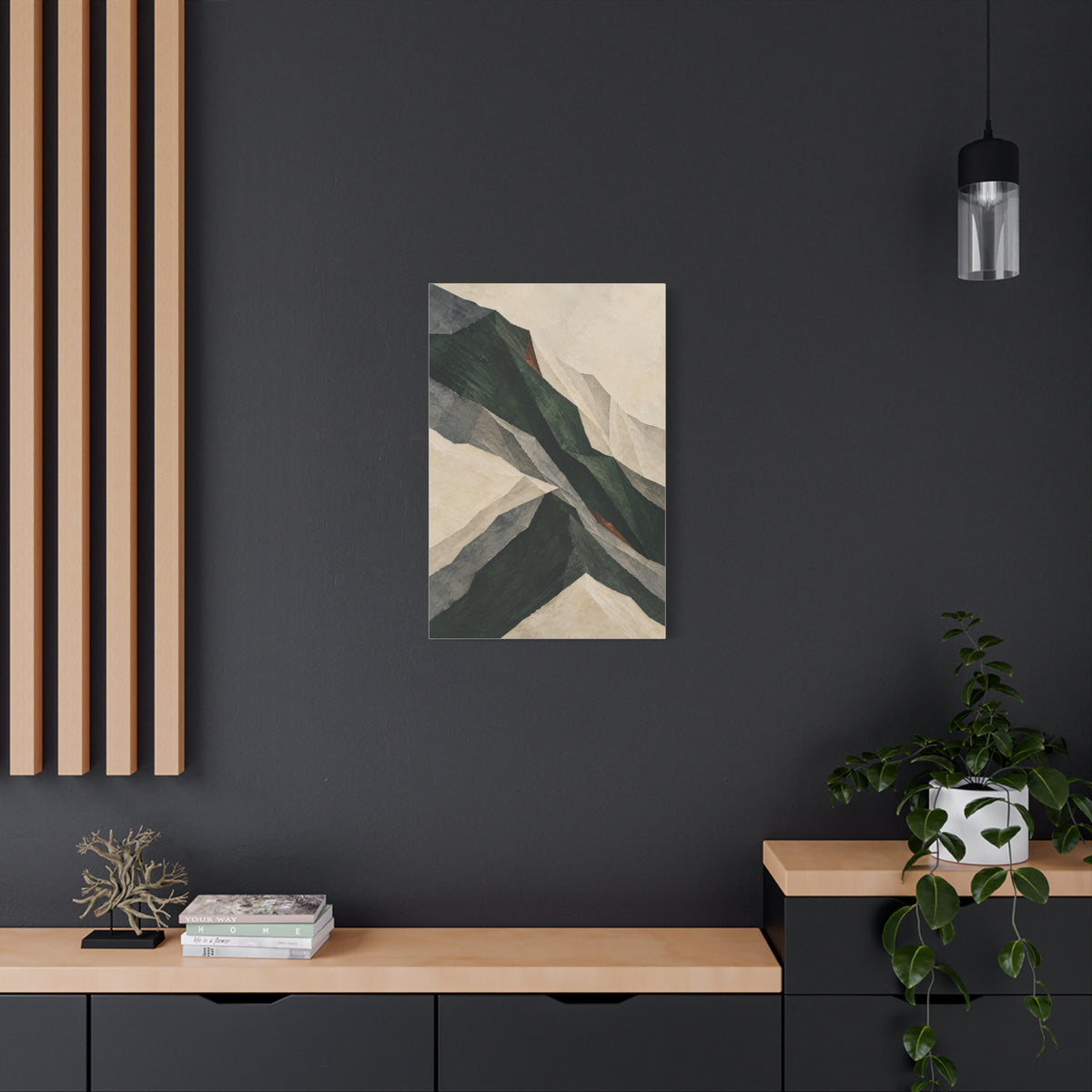 The Mountain Fold | Nordic Abstract Canvas Art