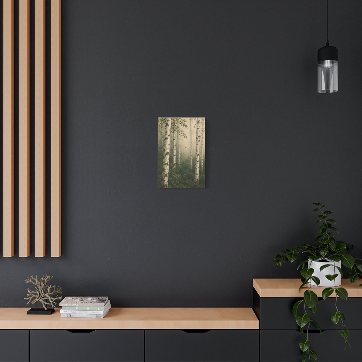 Birch in Still Air | Norwegian Forest Canvas Art
