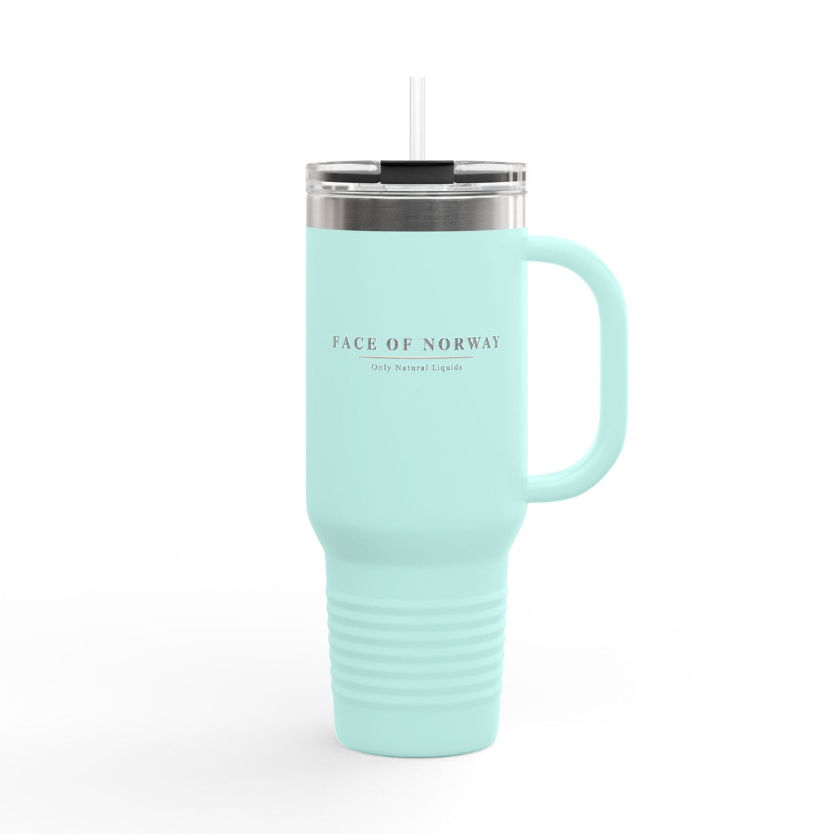 Face of Norway Insulated Travel Mug – 1.18 L Stainless Steel with Straw