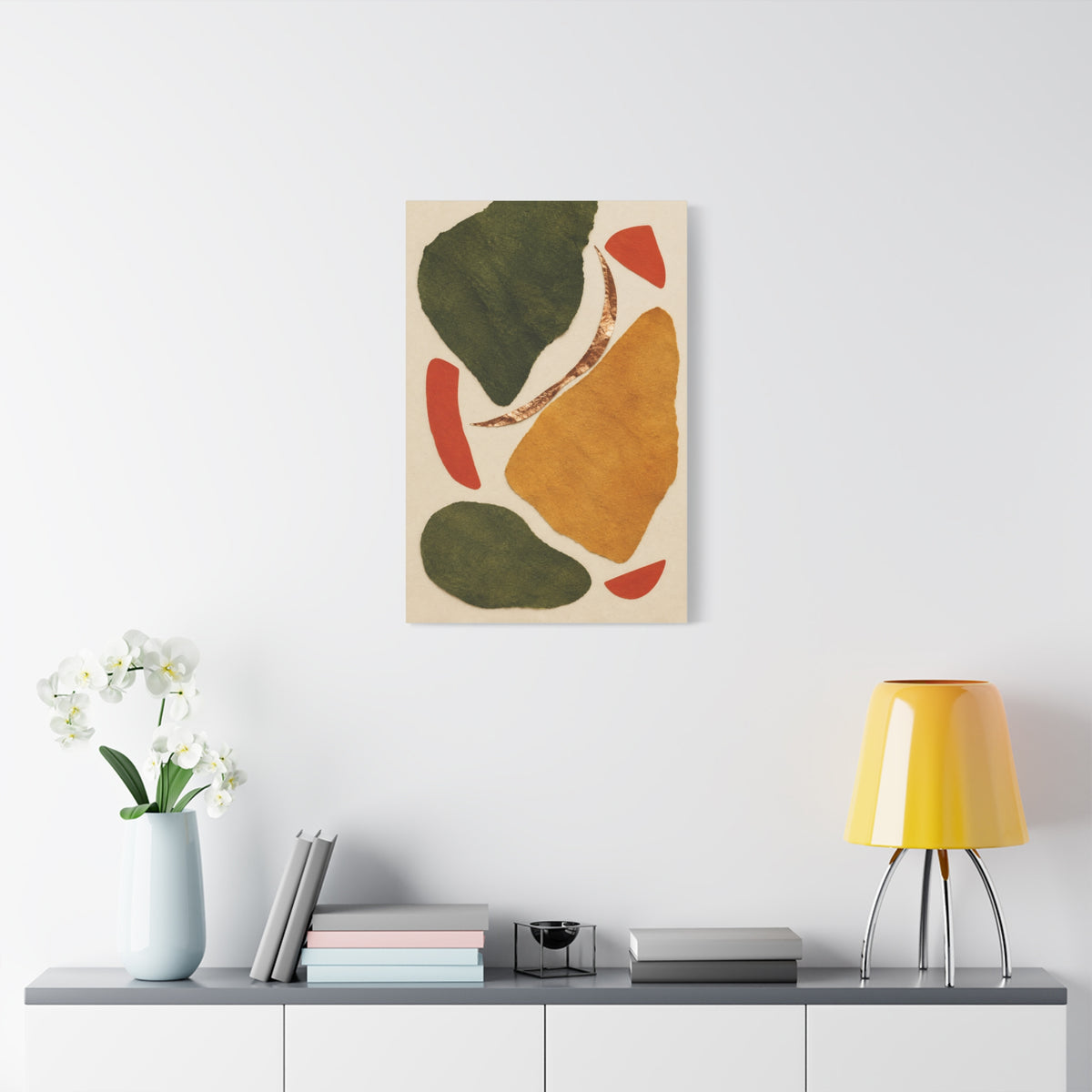 Ember and Moss | Nordic Abstract Canvas Art