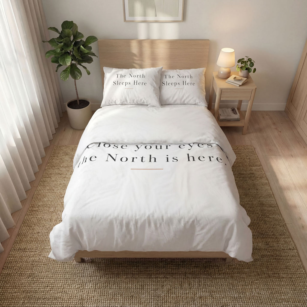 Face of Norway Quilt Cover Set – The North Sleeps Here, 3 Pieces
