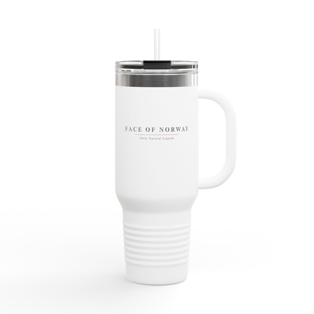 Face of Norway Insulated Travel Mug – 1.18 L Stainless Steel with Straw