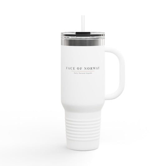 Face of Norway Insulated Travel Mug – 1.18 L Stainless Steel with Straw