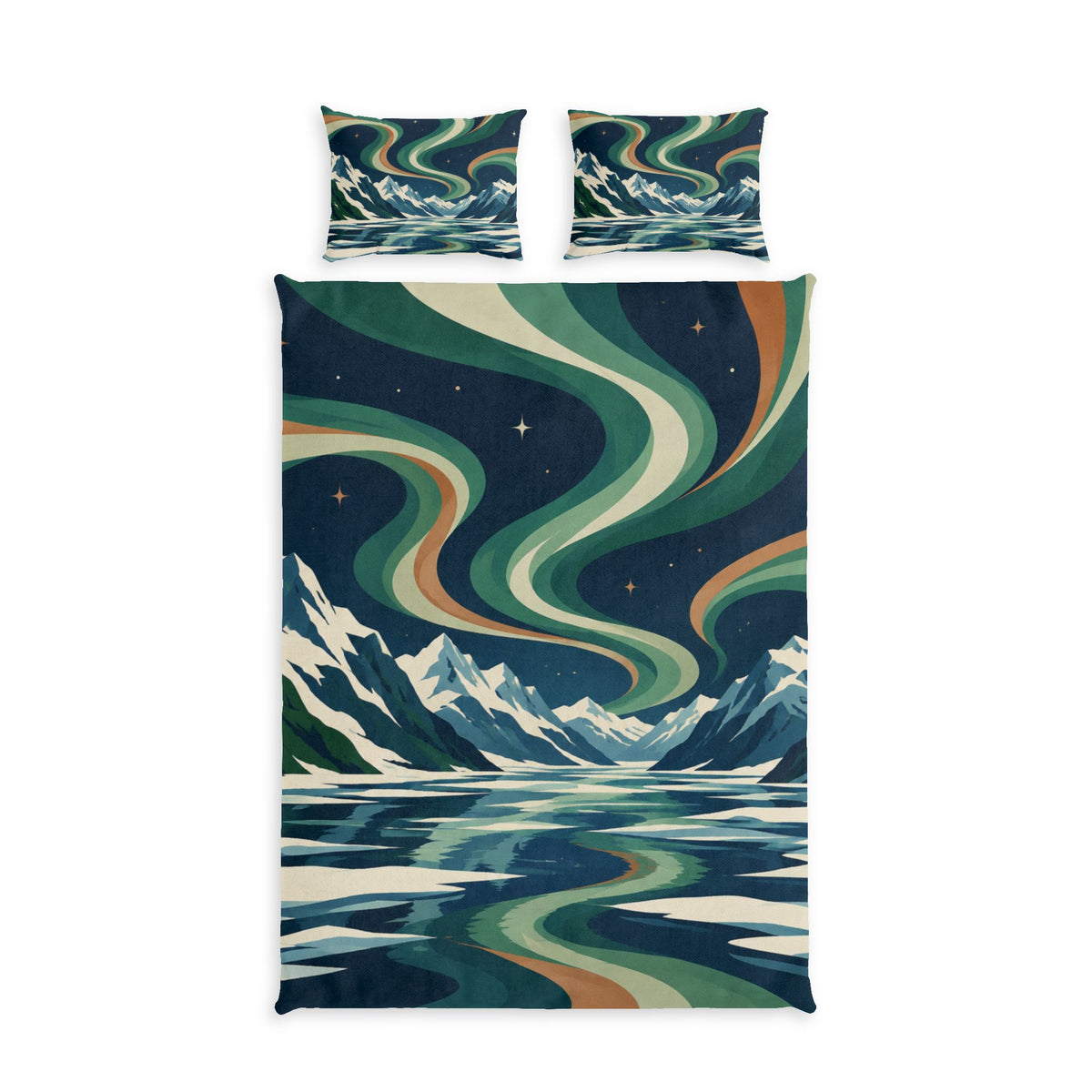 Northern Lights 100% Cotton Duvet Cover Set with 2 Shams