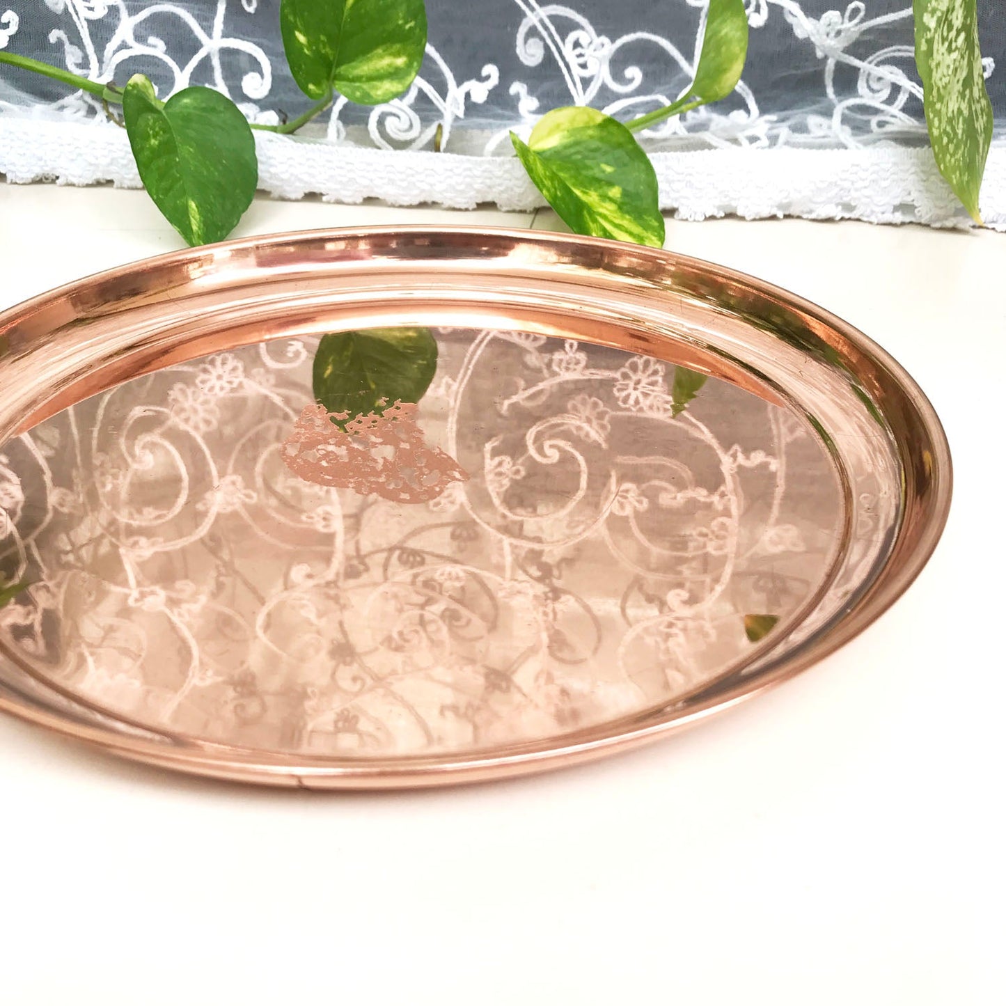 Handcrafted Copper Ritual Tray - Sacred Wellness Set